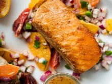 Load image into Gallery viewer, Pan-seared wild-caught opah fillet with citrus salsa