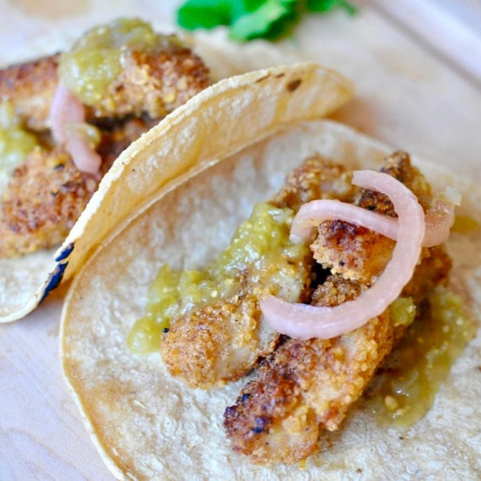 Plantain-Crusted Fish Tacos
