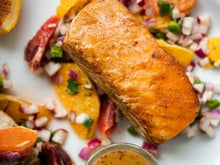 Load image into Gallery viewer, Pan-seared wild-caught opah fillet with citrus salsa
