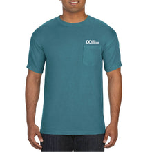 Load image into Gallery viewer, OC Wild Seafood Logo Teal T-Shirt with Pocket
